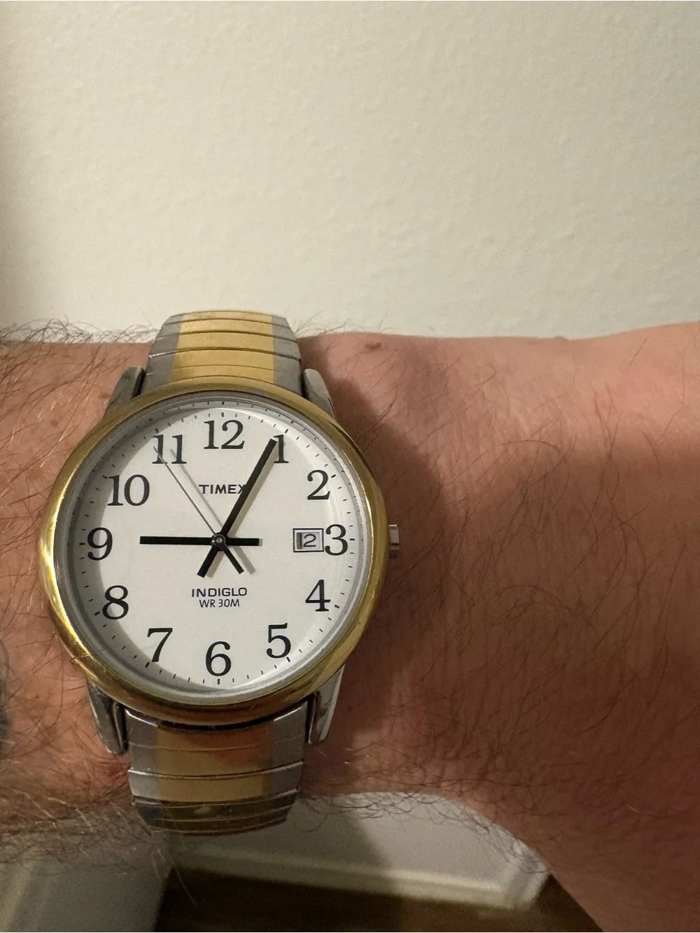 Timex Men’s Two-Tone Gold and Silver Expansion Band Watch